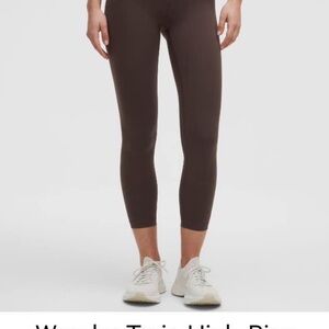 lululemon athletica Cropped High-Rise Leggings — Dark Brown